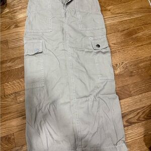 Green Cargo Skirt with Relaxed Fit